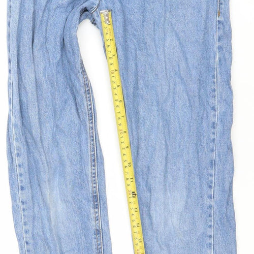 F&F Girls Blue Paperbag High Waist Relaxed Denim Jeans 12 Years