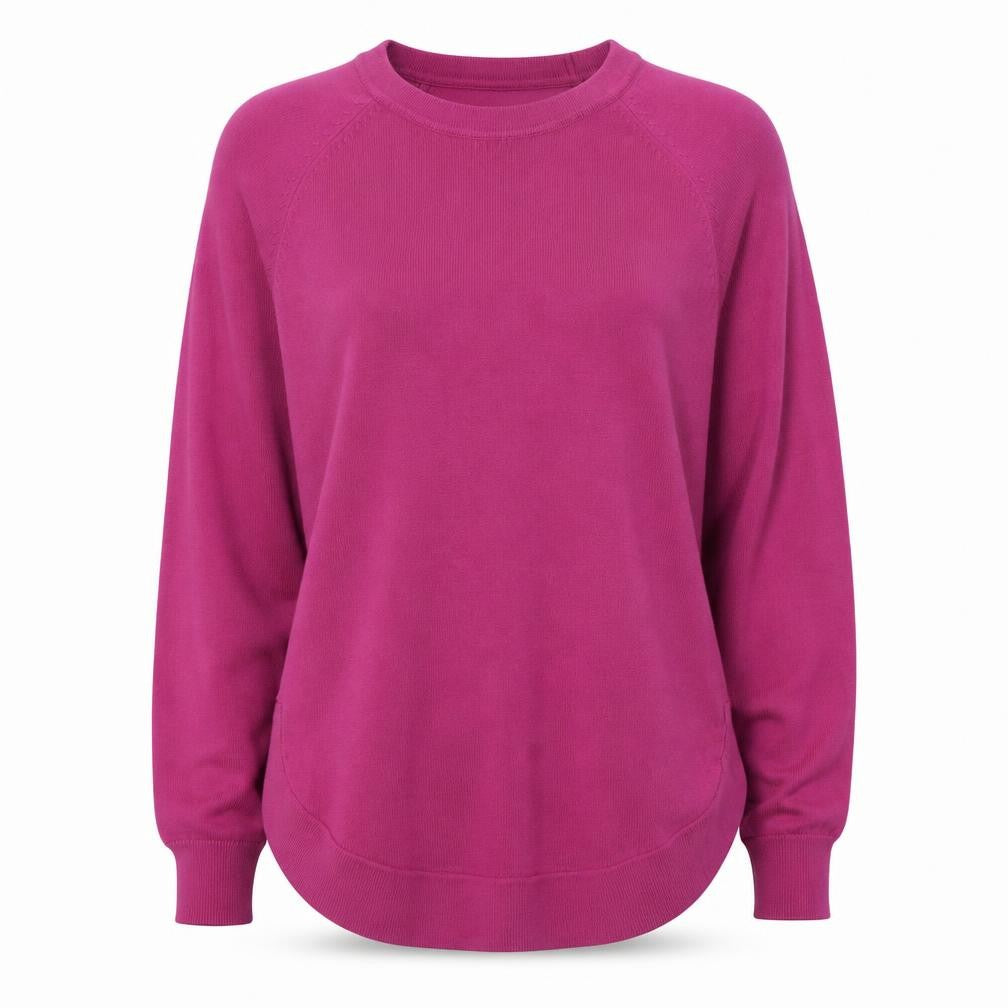 Gallery Women's Pink Crew Neck Long Sleeve Knit Jumper Size S