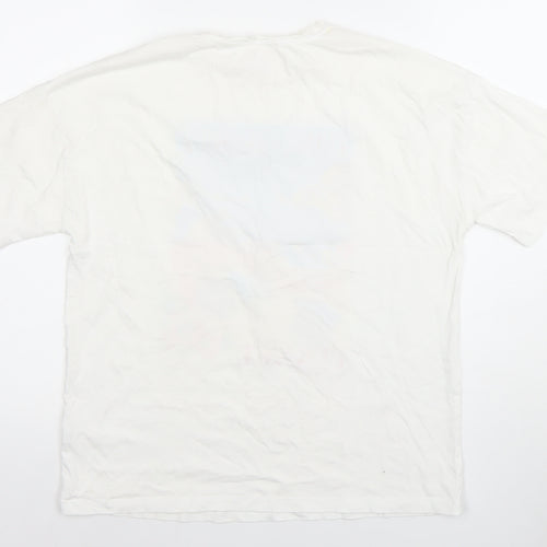 Savida Women's White Graphic Saint-Tropez T-Shirt Small