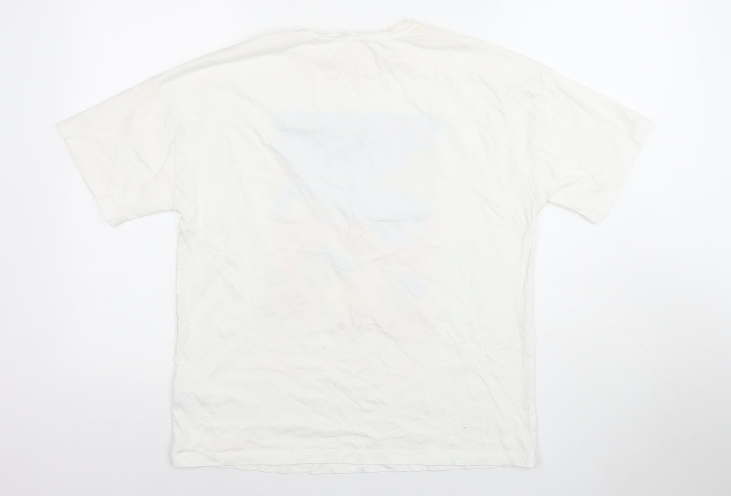 Savida Women's White Graphic Saint-Tropez T-Shirt Small