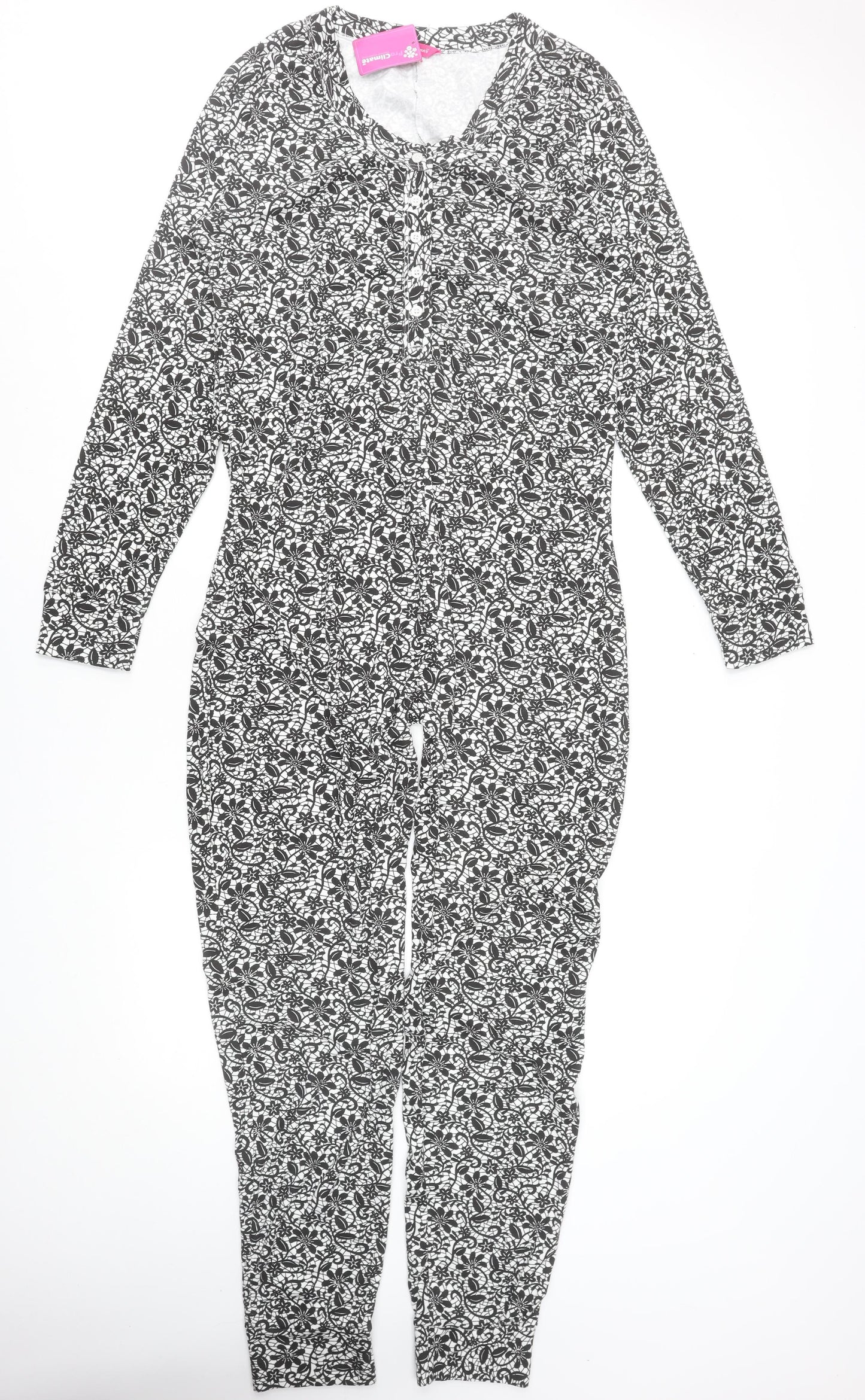 ProClimate Women's Black Floral Jersey One Piece Pyjama 18-20