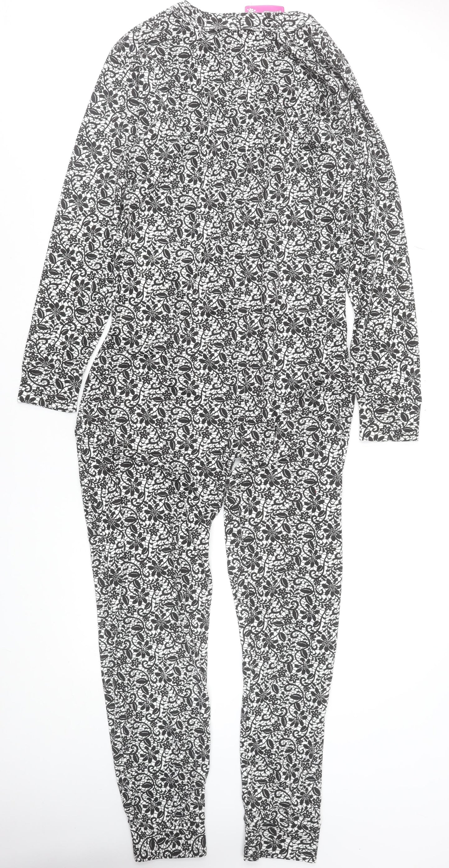 ProClimate Women's Black Floral Jersey One Piece Pyjama 18-20