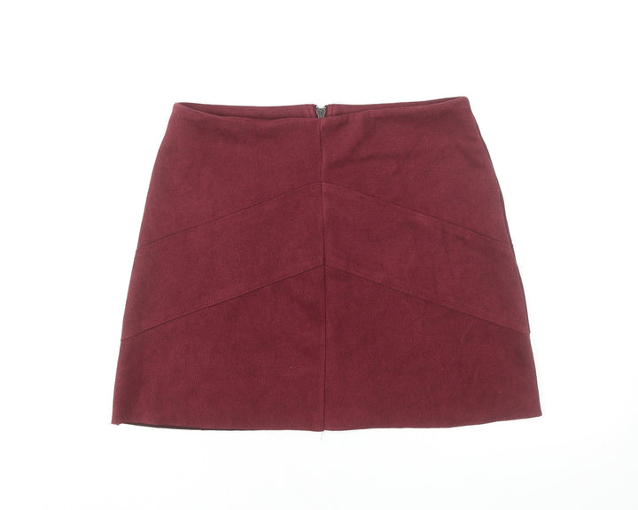 Vero Moda Women's Red Short Stretch Pencil Skirt M