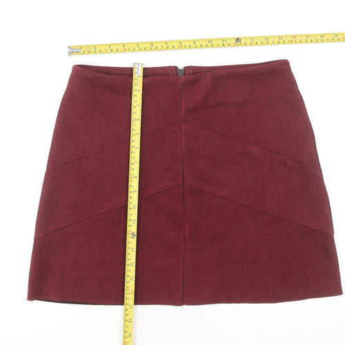 Vero Moda Women's Red Short Stretch Pencil Skirt M