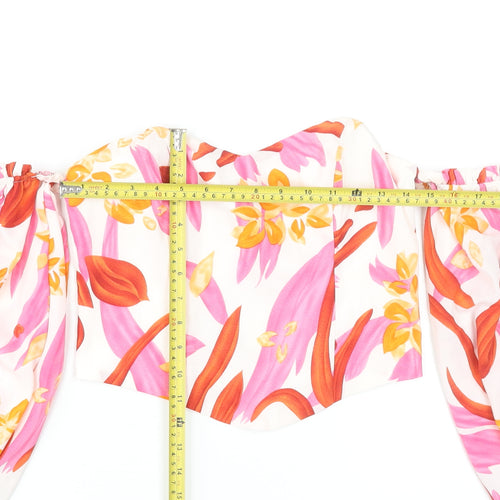 Xx Dee Women's Multicoloured Floral Off Shoulder Cropped Blouse Size 12