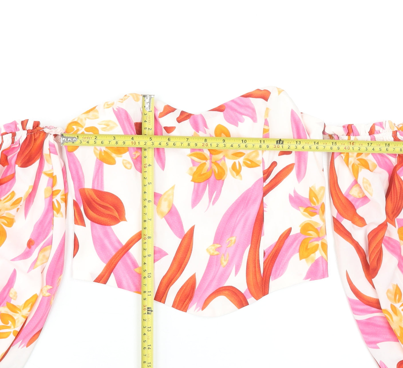 Xx Dee Women's Multicoloured Floral Off Shoulder Cropped Blouse Size 12