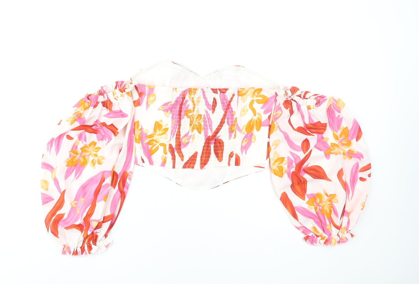 Xx Dee Women's Multicoloured Floral Off Shoulder Cropped Blouse Size 12