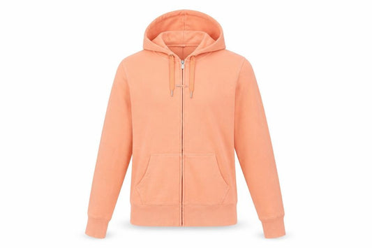 Front view of St. Bernard for Dunnes Stores Women's Peach Full Zip Hoodie, size 12