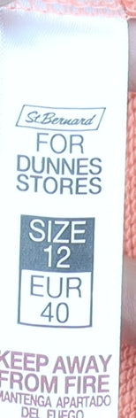 St. Bernard for Dunnes Stores Women's Peach Full Zip Hoodie Size 12