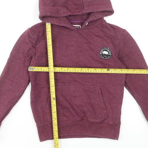 SoulCal & Co Boys Burgundy Pullover Hoodie 9-10 Years Cotton Blend