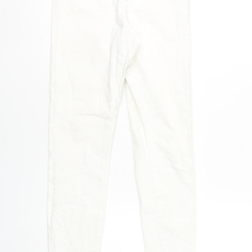 Primark Women White Skinny Jeans Size 10 Cotton Blend Stretch