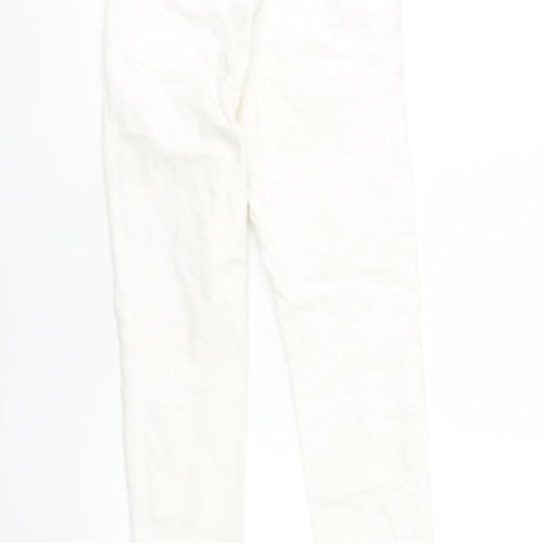 Primark Women White Skinny Jeans Size 10 Cotton Blend Stretch