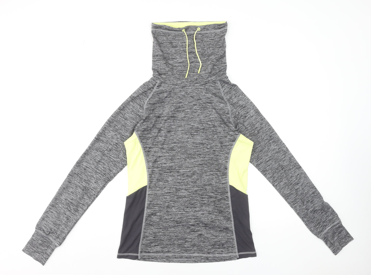 Crane Women’s Grey Long Sleeve High Neck Running Top Size S