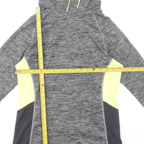 Crane Women’s Grey Long Sleeve High Neck Running Top Size S