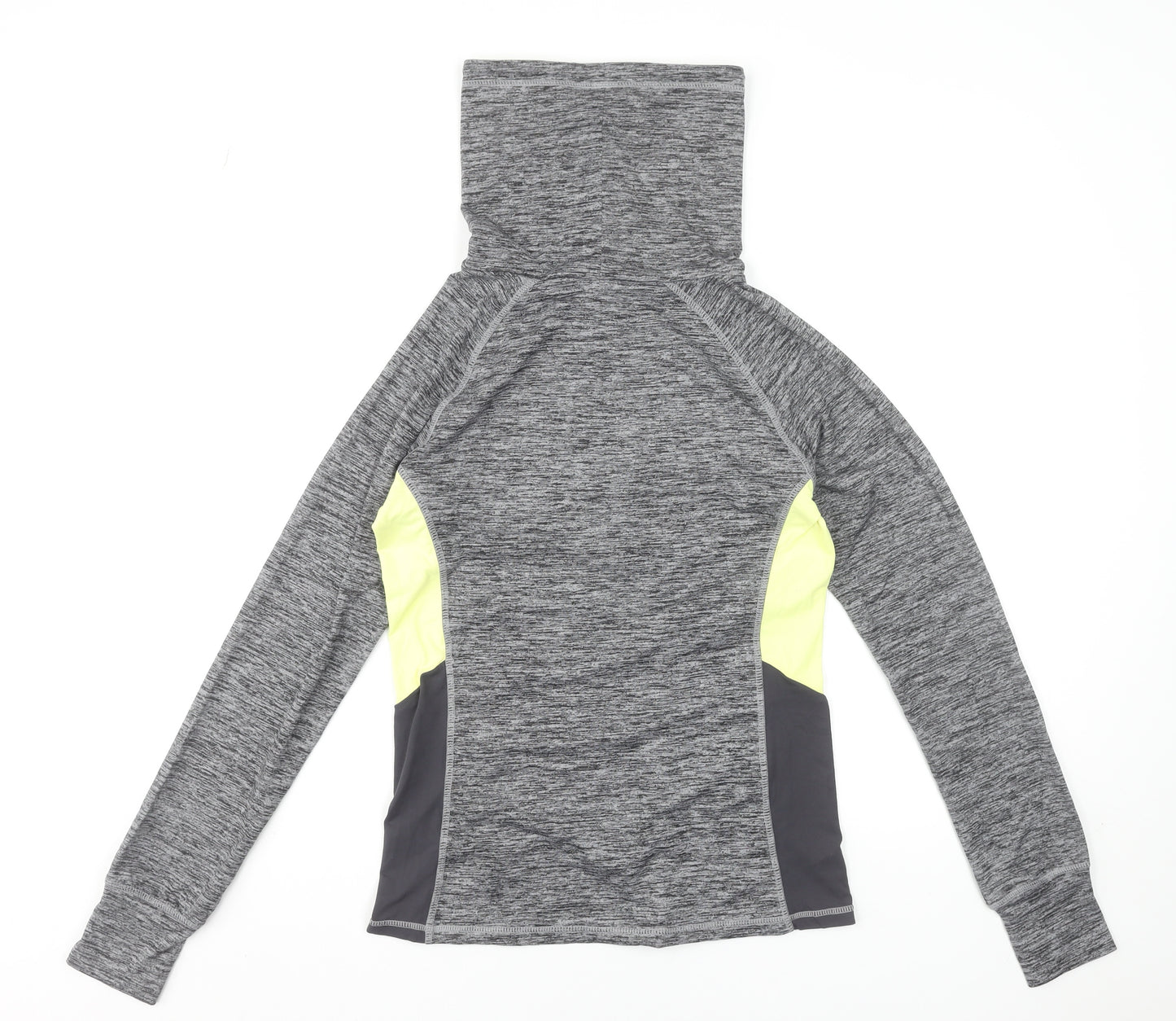 Crane Women’s Grey Long Sleeve High Neck Running Top Size S