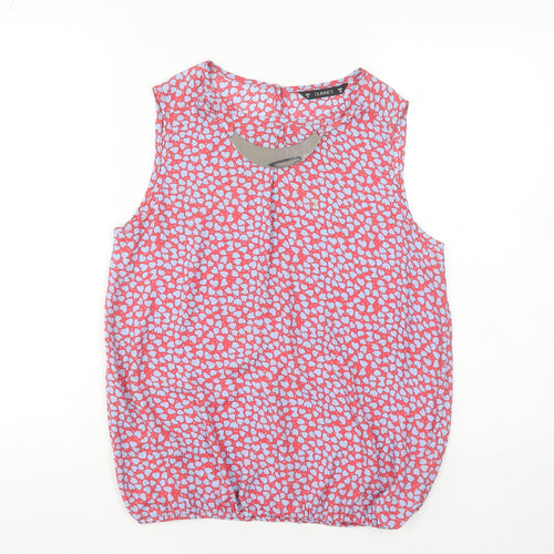 Dunnes Stores Women's Pink Floral Sleeveless Blouse Size 10