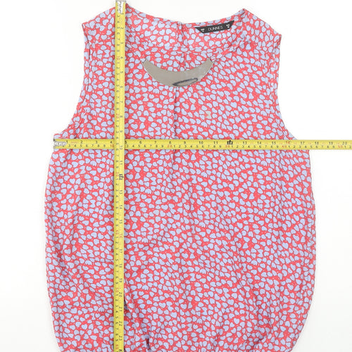 Dunnes Stores Women's Pink Floral Sleeveless Blouse Size 10