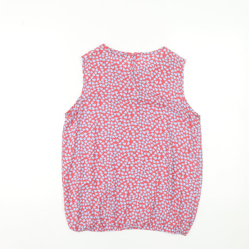 Dunnes Stores Women's Pink Floral Sleeveless Blouse Size 10