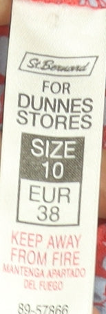 Dunnes Stores Women's Pink Floral Sleeveless Blouse Size 10