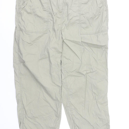 Dunnes Stores Women’s Beige Cotton Capri Trousers Size 14