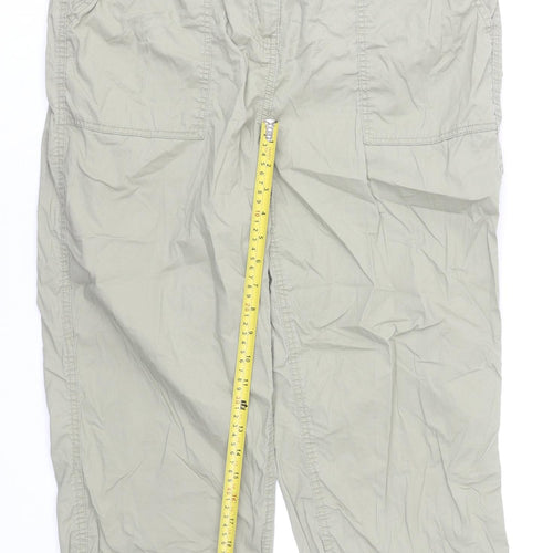 Dunnes Stores Women’s Beige Cotton Capri Trousers Size 14