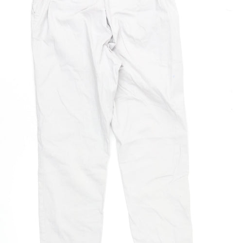 Dunnes Stores Women White Cotton Blend Chino Trousers Size 10
