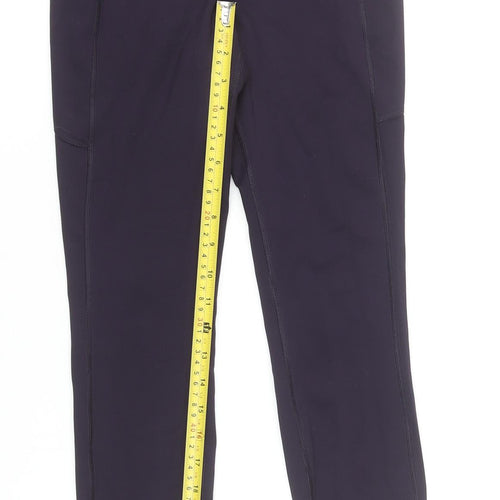 Marks and Spencer Women Black Leggings Size 8 High Waist Stretch Activewear