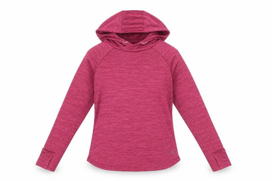 Front view of St. Bernard Women’s Pink Hooded Lightweight Activewear Jacket, size S