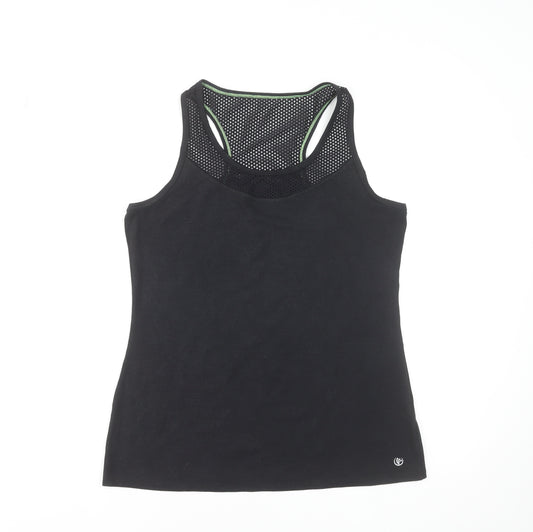 St. Bernard Women’s Black Racerback Tank Top Size 12 Sports Activewear
