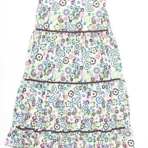 Marisa Women's Multicoloured Paisley Floral Peasant Midi Skirt Size 12