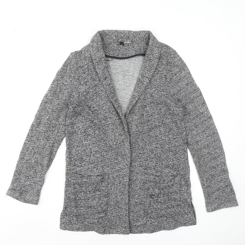 H&M Divided Women’s Grey Knit Cotton Blend Coatigan Size 8