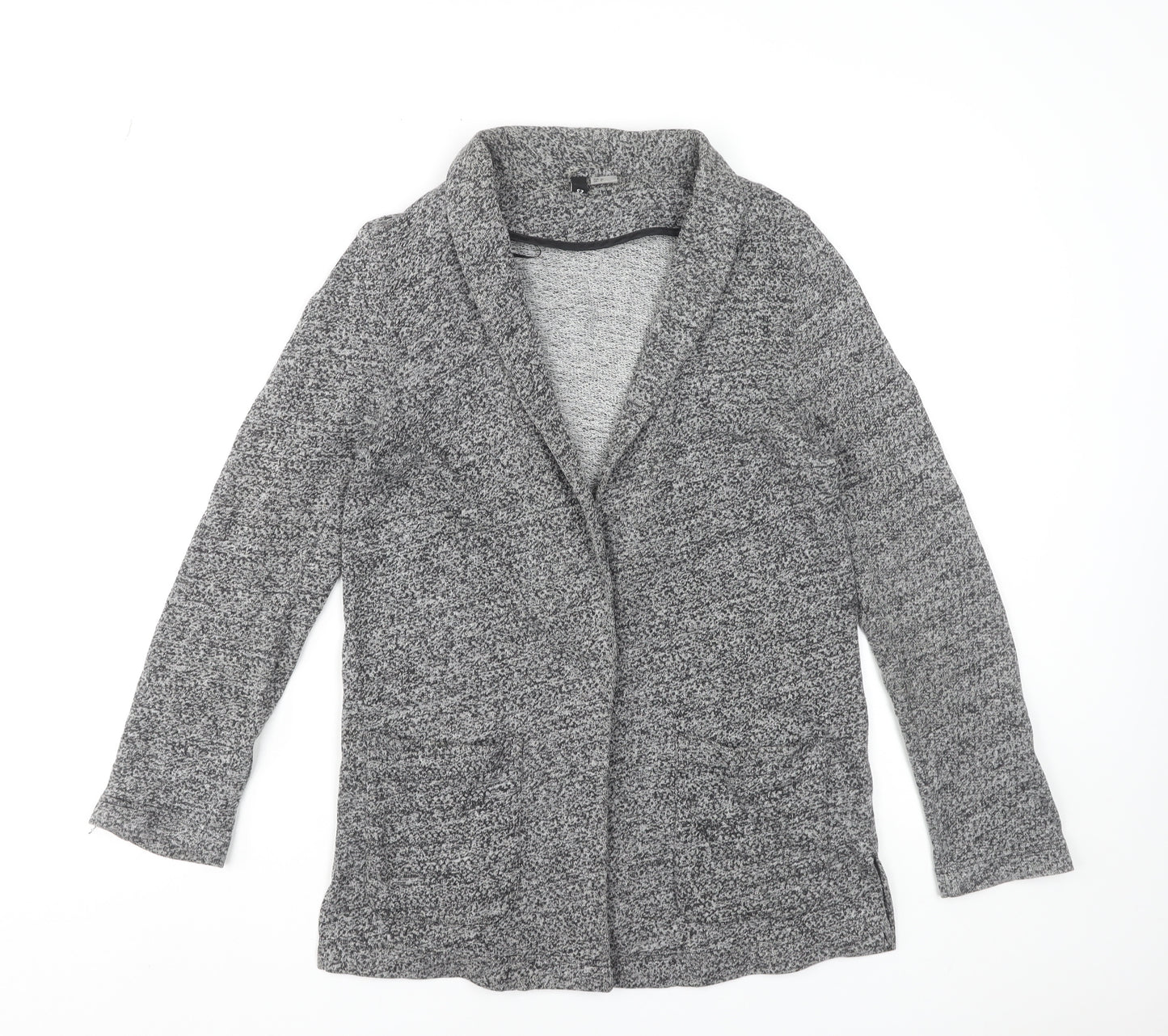 H&M Divided Women’s Grey Knit Cotton Blend Coatigan Size 8