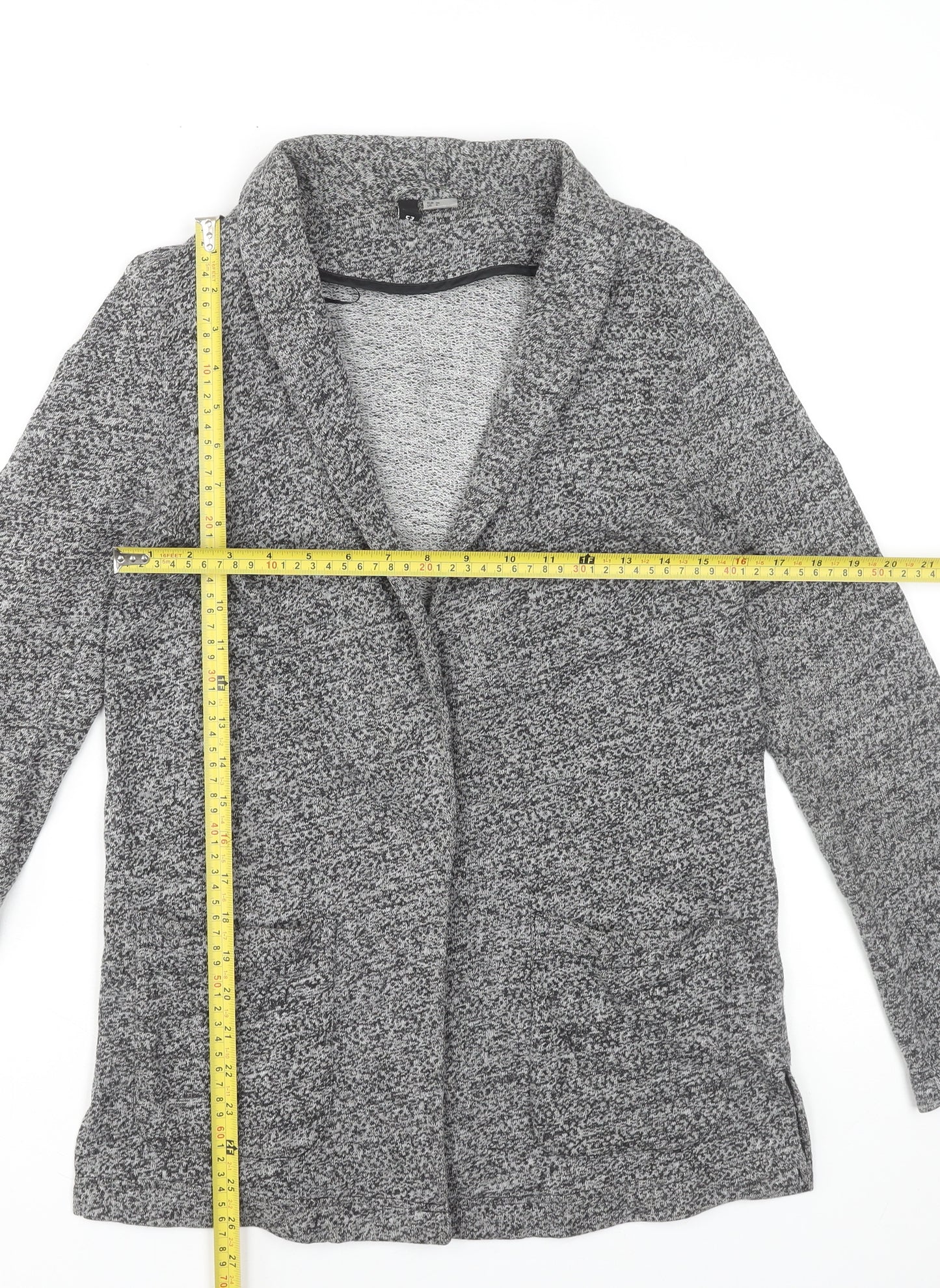 H&M Divided Women’s Grey Knit Cotton Blend Coatigan Size 8