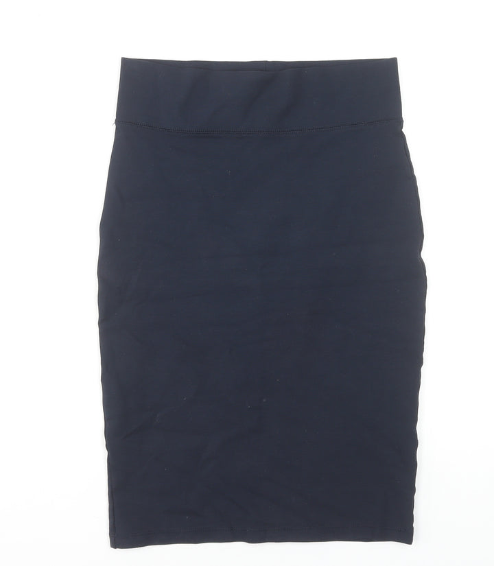 Forever 21 Women Black M Jersey Pencil Skirt High Waist Stretch
