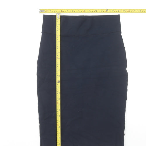 Forever 21 Women Black M Jersey Pencil Skirt High Waist Stretch