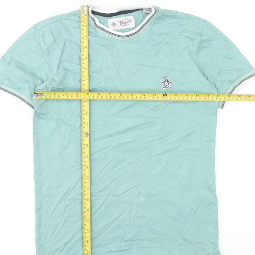 Original Penguin by Munsingwear Men's Mint Green XS Cotton Crew Neck T-Shirt