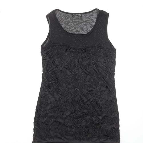 Aed London Women's Black Floral Lace Tank Top Size M