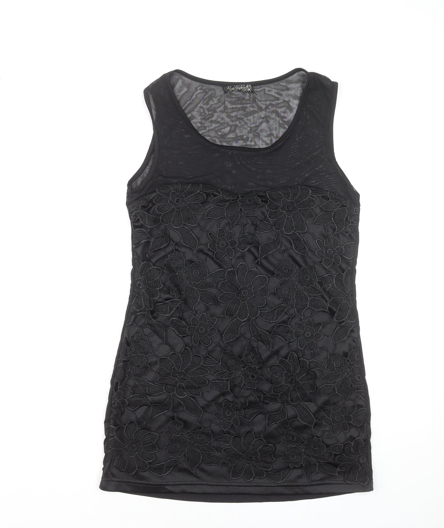 Aed London Women's Black Floral Lace Tank Top Size M