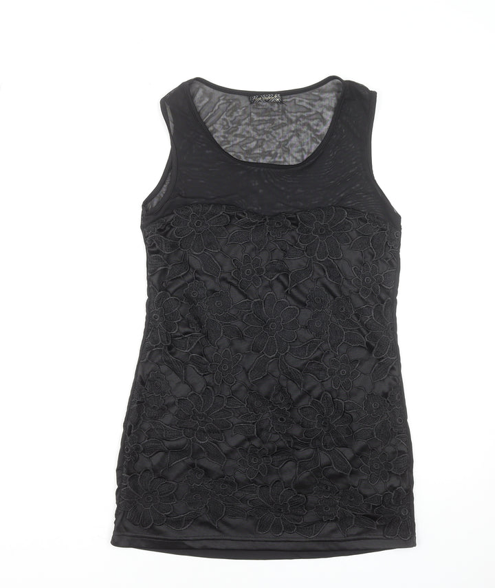 Aed London Women's Black Floral Lace Tank Top Size M