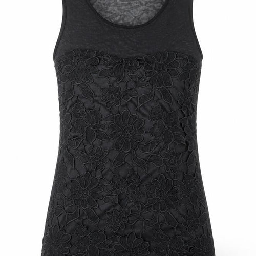 Aed London Women's Black Floral Lace Tank Top Size M