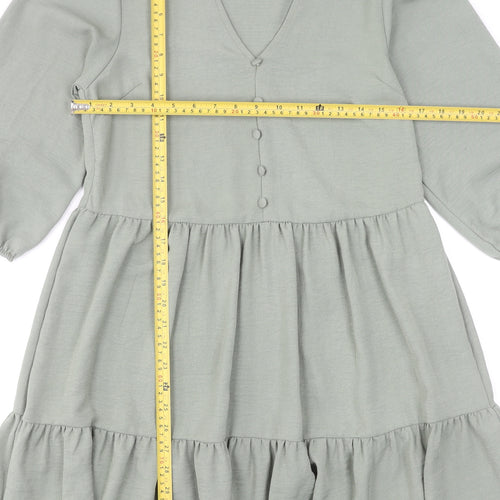 New Look Women's Green Knee Length Smock Dress Size 8