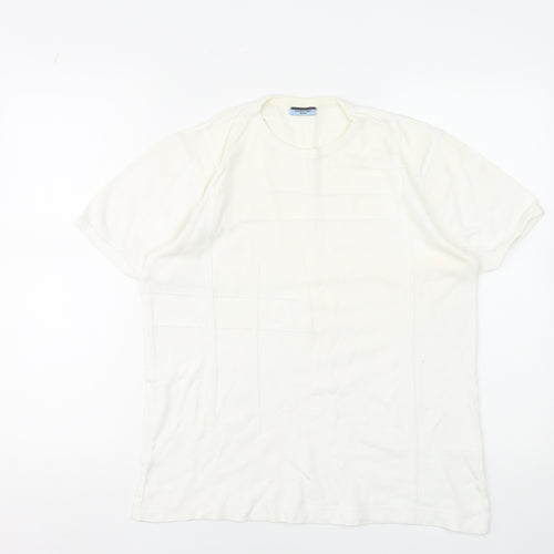 Dunnes Stores Women’s White Cotton Basic T-Shirt Size M Regular Fit