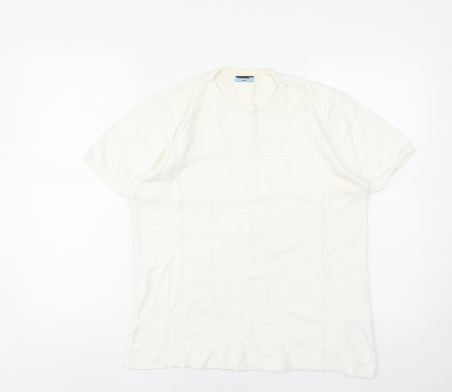 Dunnes Stores Women’s White Cotton Basic T-Shirt Size M Regular Fit