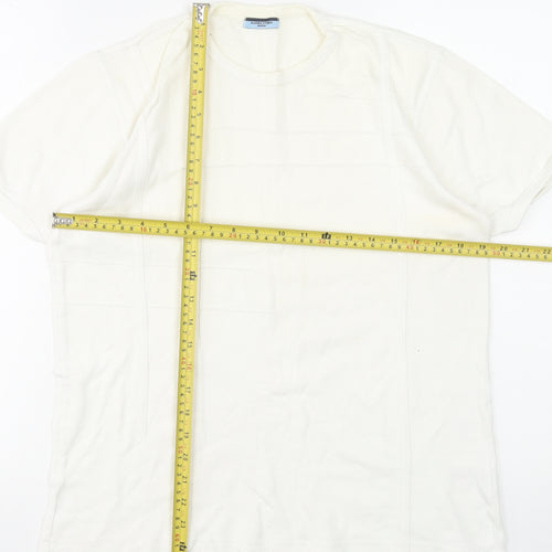 Dunnes Stores Women’s White Cotton Basic T-Shirt Size M Regular Fit