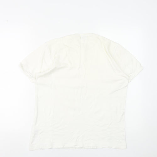 Dunnes Stores Women’s White Cotton Basic T-Shirt Size M Regular Fit
