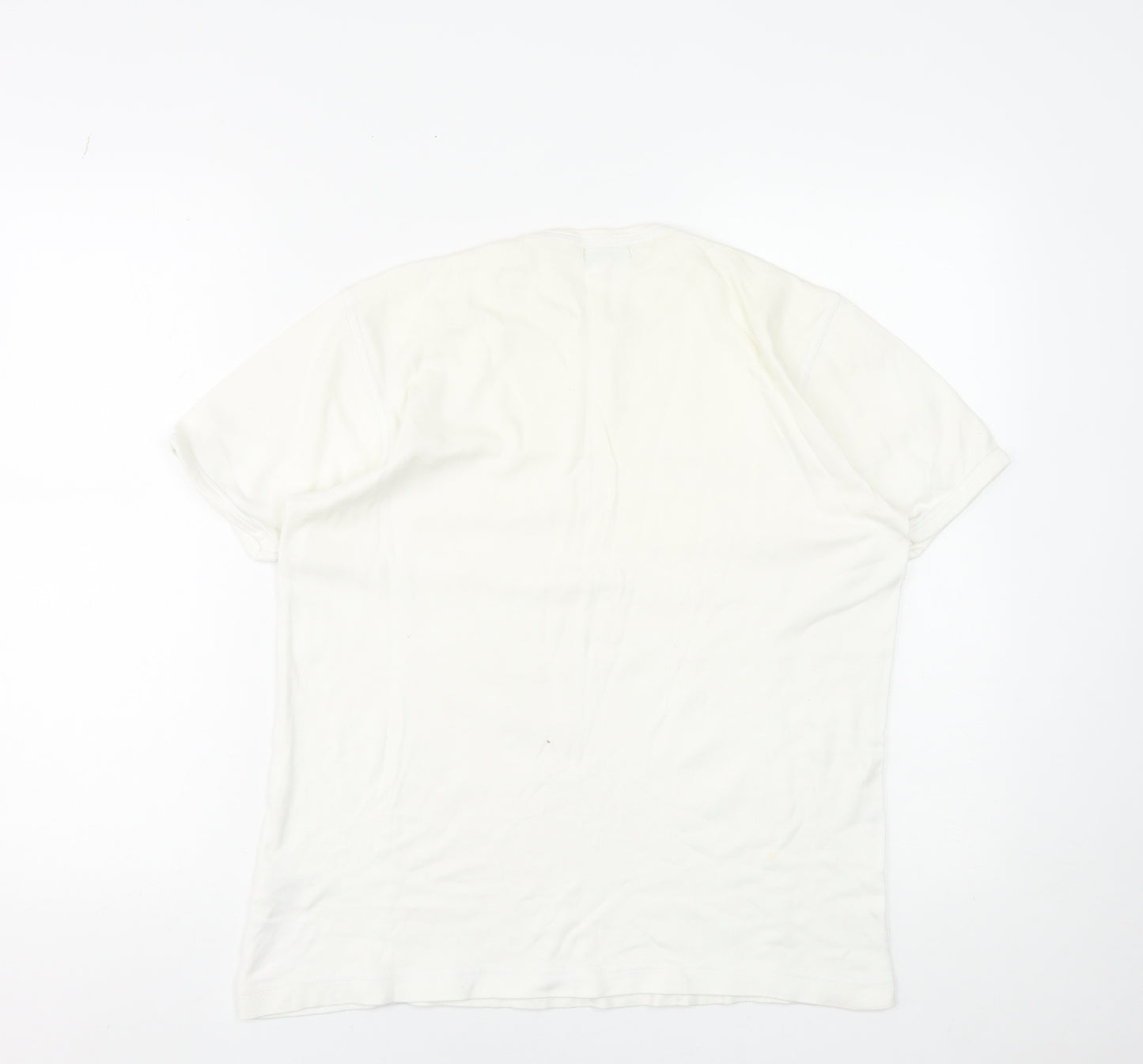 Dunnes Stores Women’s White Cotton Basic T-Shirt Size M Regular Fit