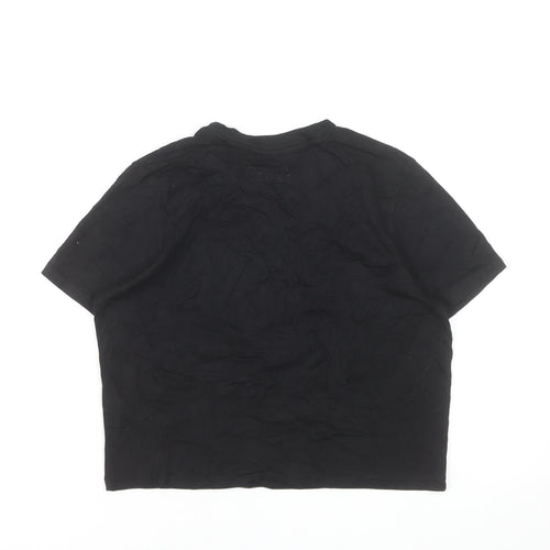Born & Bred Womens Black Pure Beaut Cropped T-Shirt XS