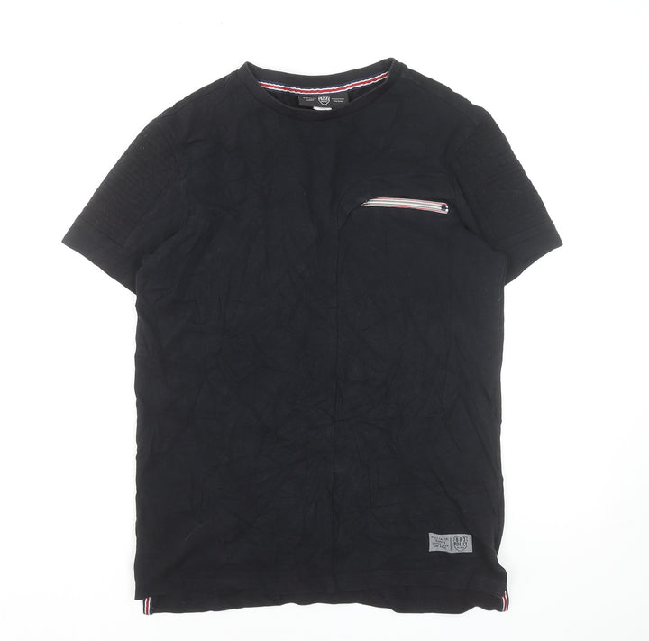 883 Police Men's Black Slim Fit Cotton Short Sleeve T-Shirt Size S