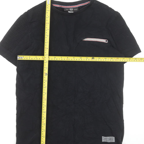 883 Police Men's Black Slim Fit Cotton Short Sleeve T-Shirt Size S