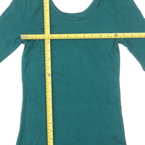 Gap Women’s Green Supersoft Short Sleeve Scoop Neck T-Shirt Size S